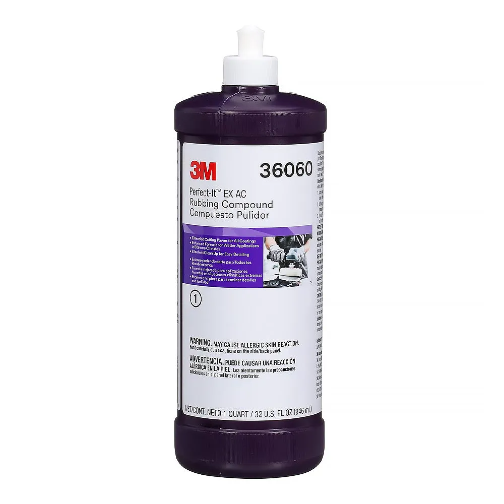 3M Perfect It EX AC Rubbing Compound 946mL 36060 P1200 Scratch Remover