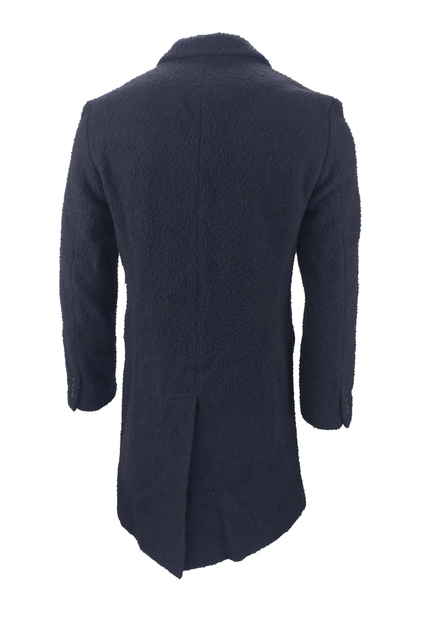 AIME LEON DORE Men's Dark Navy Nubby Wool Overcoat Size Large NWT