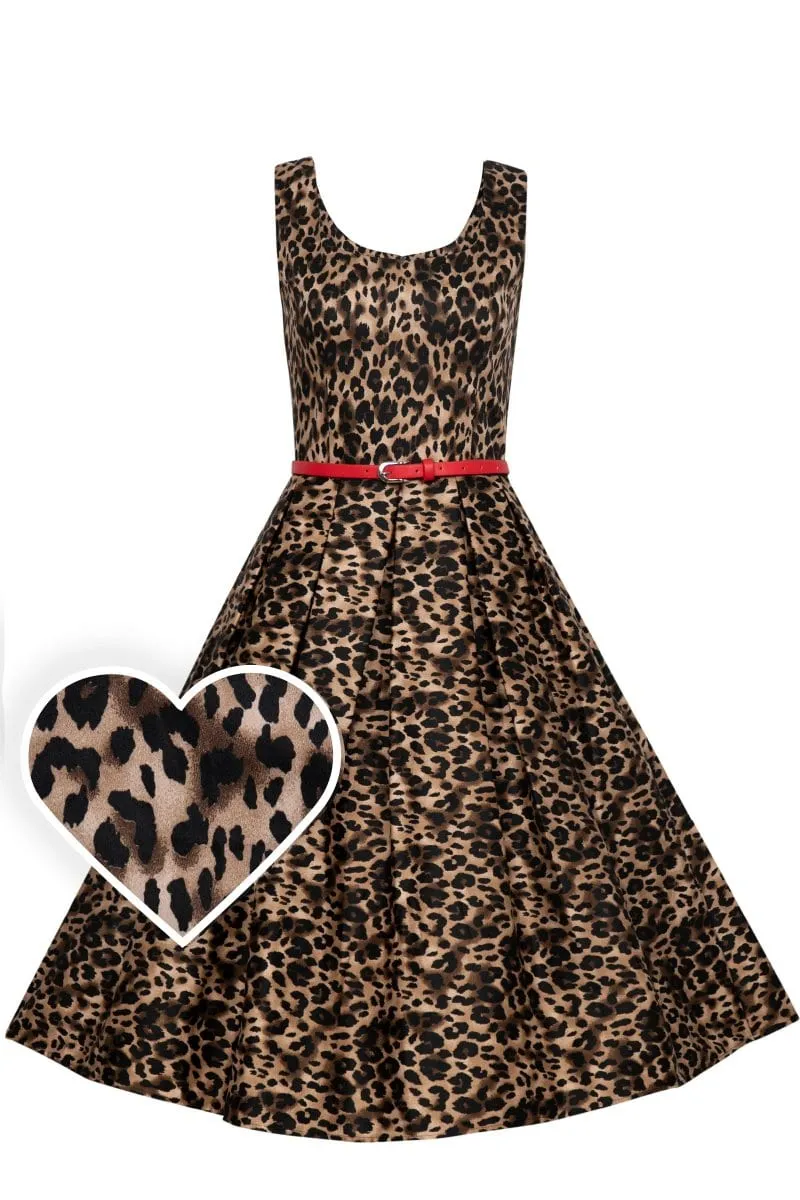 Amanda Leopard Print Swing Dress