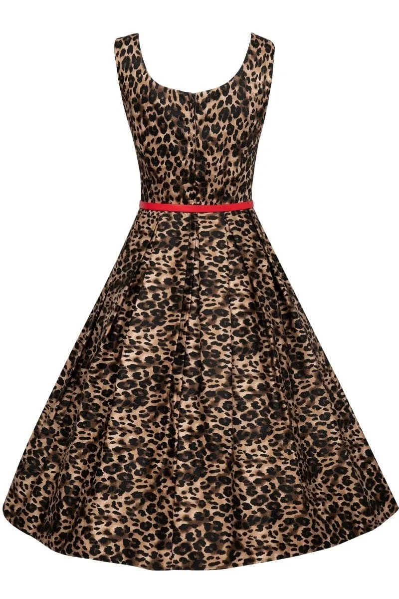 Amanda Leopard Print Swing Dress