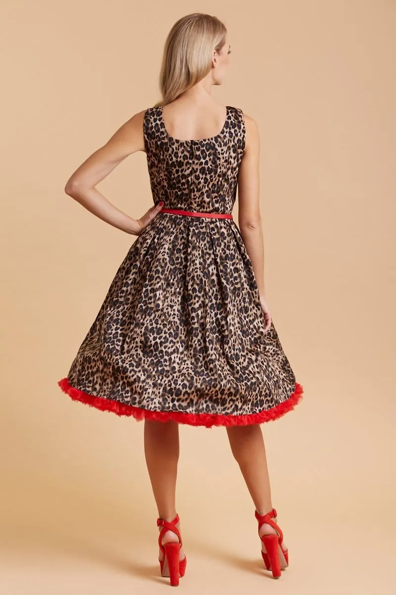 Amanda Leopard Print Swing Dress