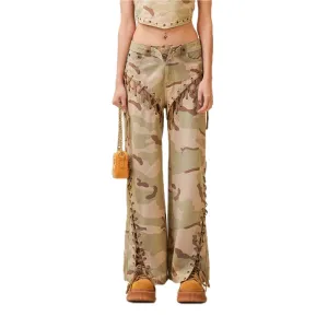 Ancient Myth Camouflage Desert Wide-Leg Jeans