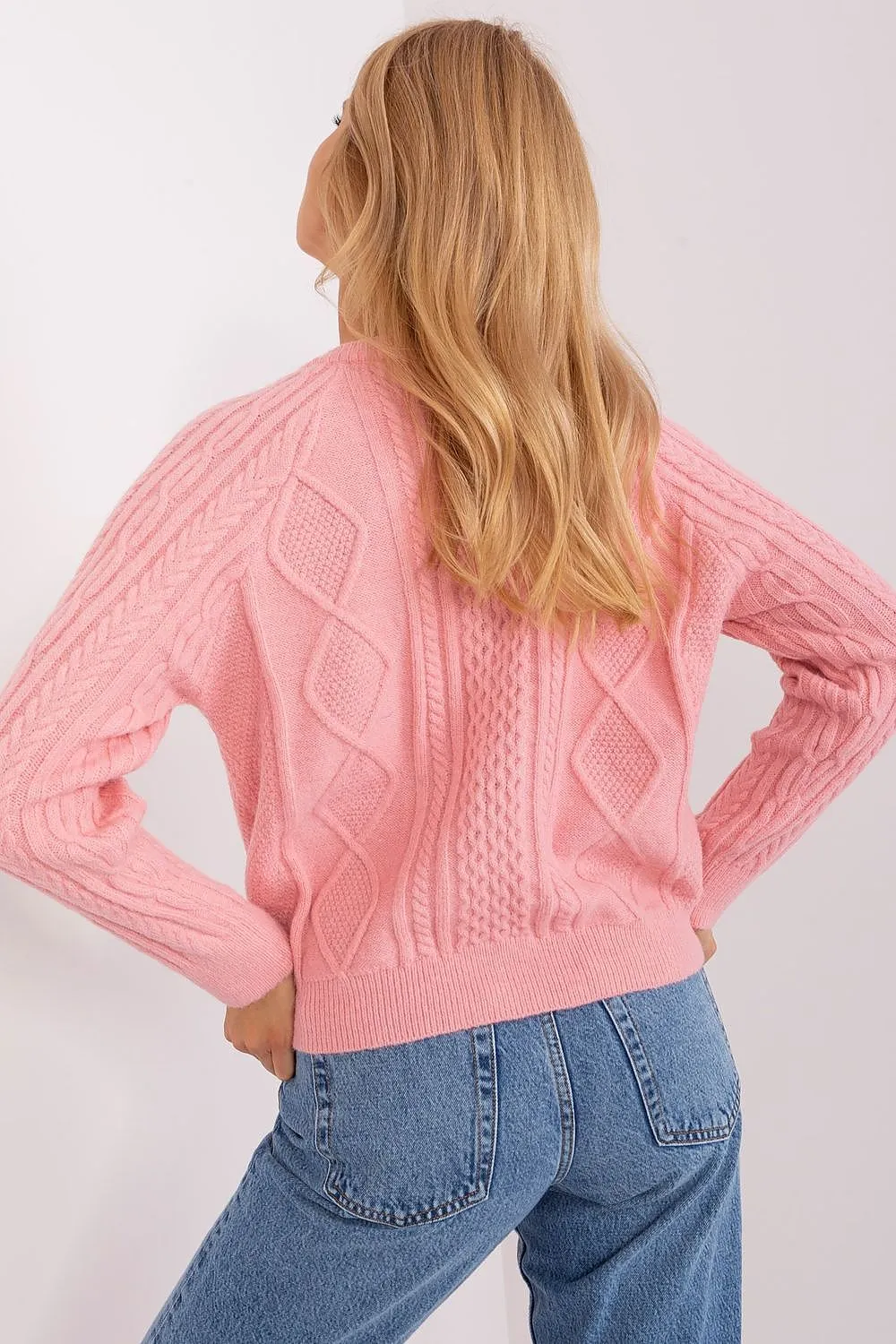 A.T. Textured European Knitted Buttoned Sweater Cardigan