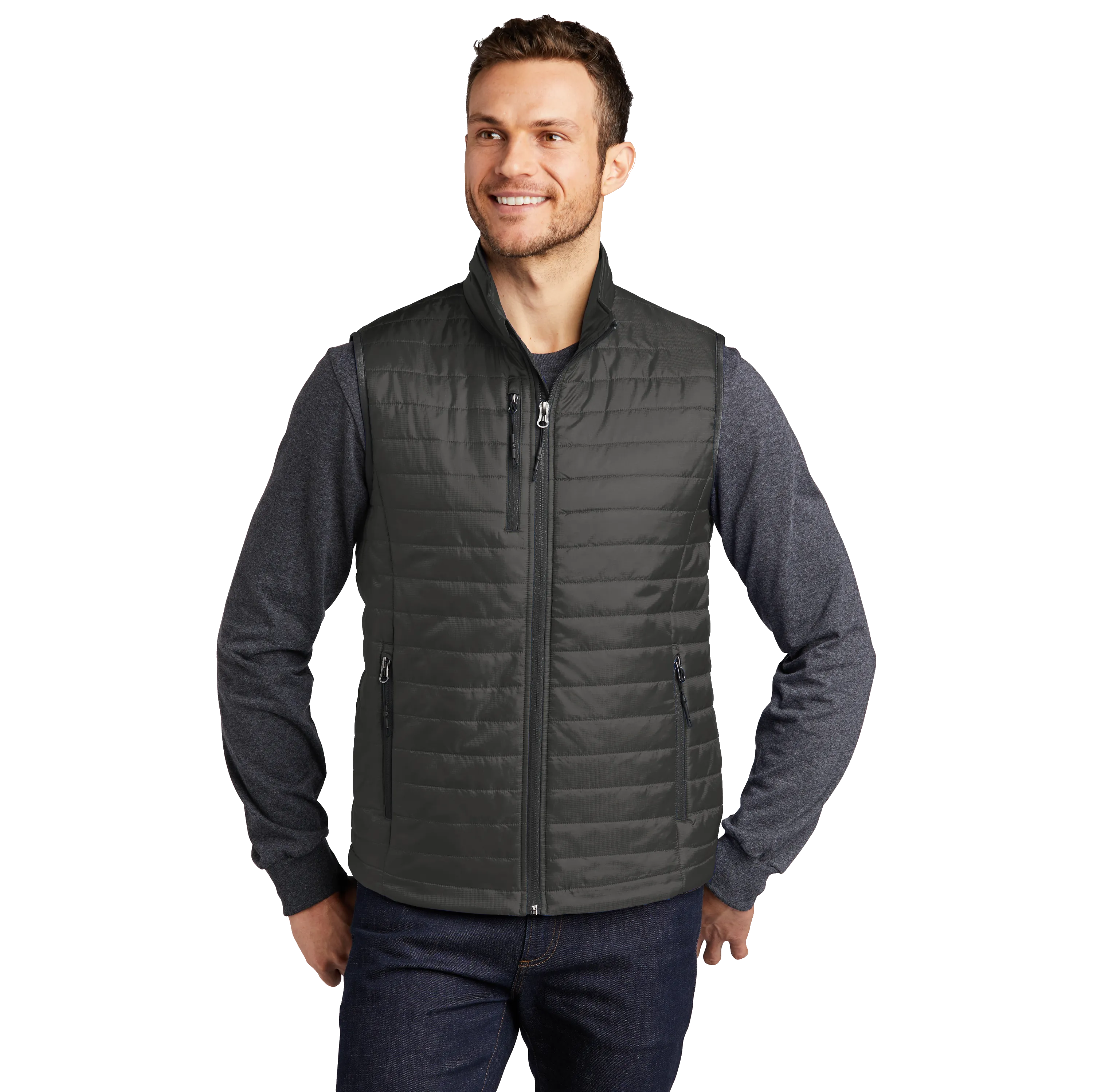 B2051M Mens Packable Puffy Vest