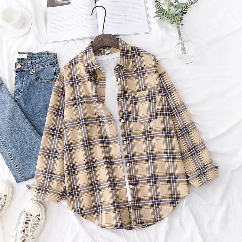 BEIGE CHECK SHIRT