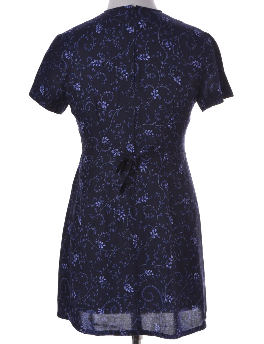 Beyond Retro Label Short Dress Navy With Back Tie