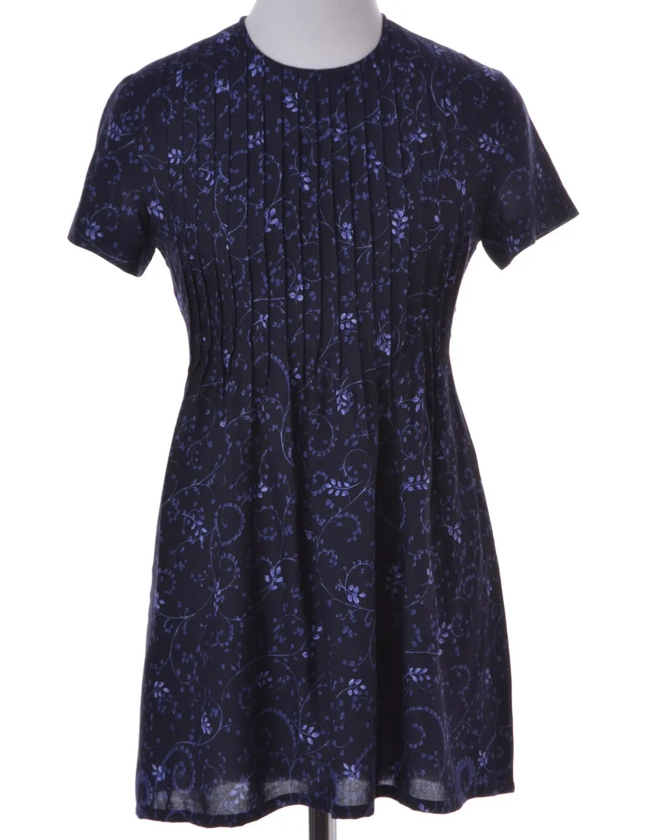 Beyond Retro Label Short Dress Navy With Back Tie