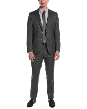 BOSS Hugo Boss Slim Fit Wool & Silk-Blend Suit with Flat Front Pant