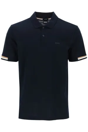 Boss Parlay Polo Shirt With Stripe Detail