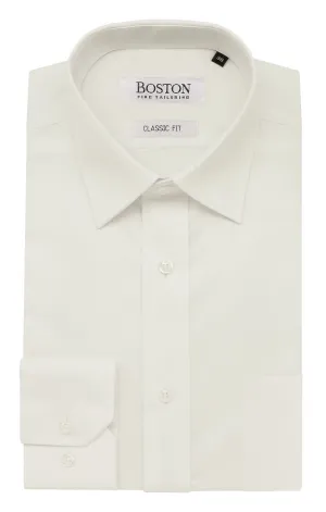 Boston Brooke Classic Cut Cream Business Shirt