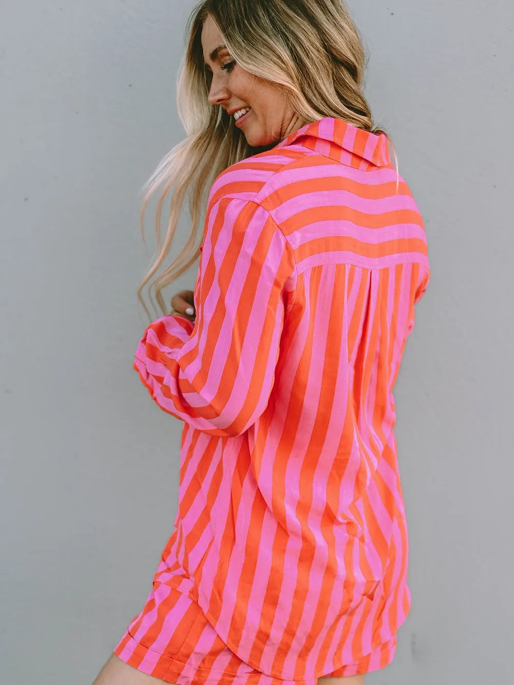 Bright Striped Pajama Set