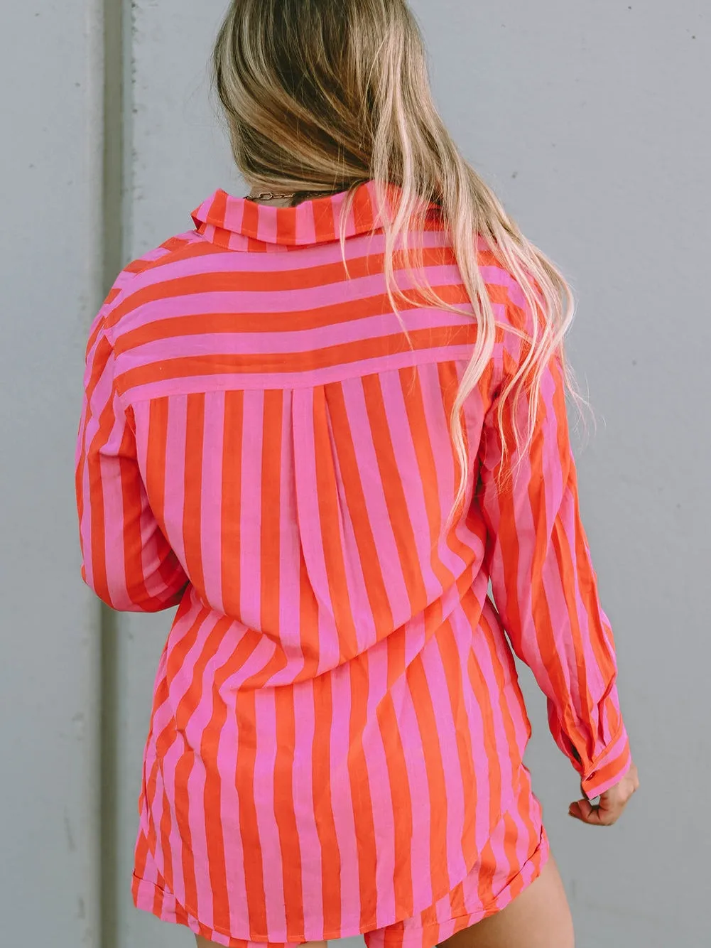 Bright Striped Pajama Set