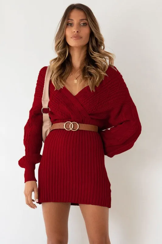 Calis Off The Shoulder Sweater Dress