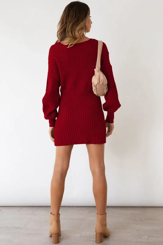 Calis Off The Shoulder Sweater Dress