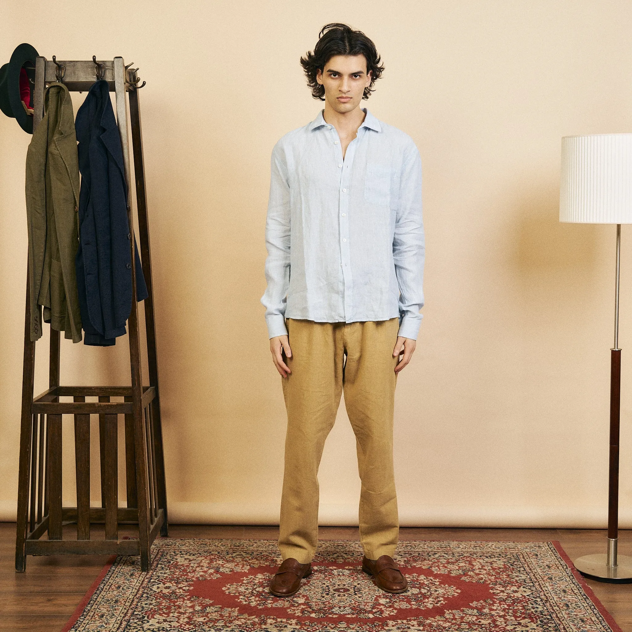 Classic Linen Hythe Shirt - Sky Fancy