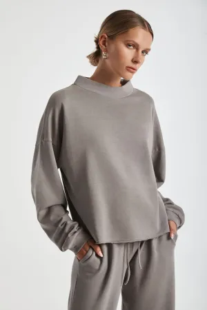 Cuffed Neck Pullover