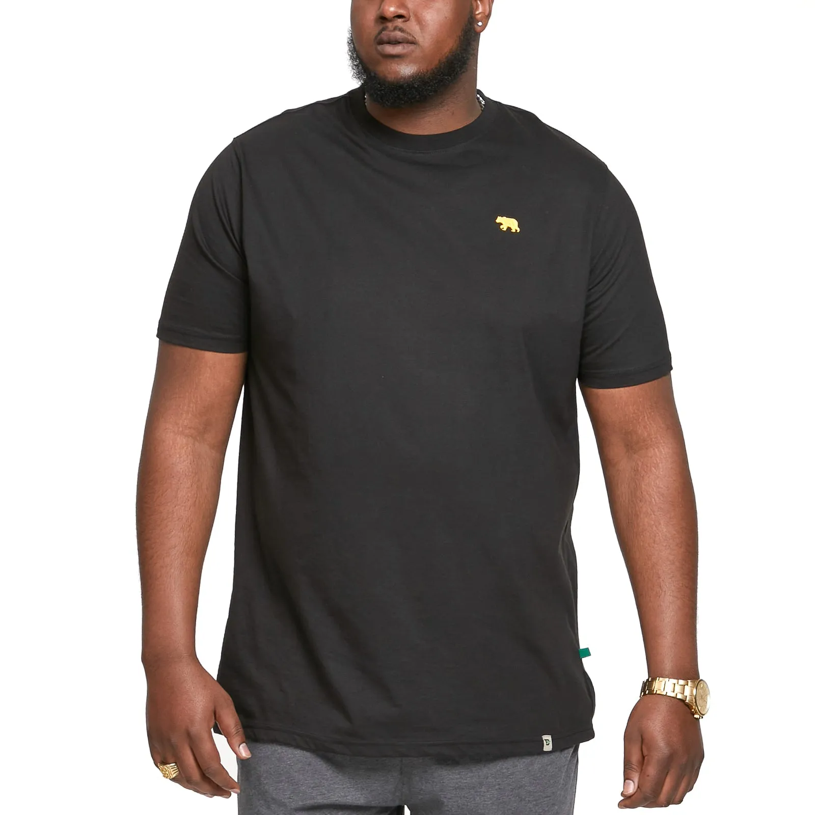 D555 Mens Jeremiah Big & Tall T-Shirt & Shorts Lounge Set - Black/Grey