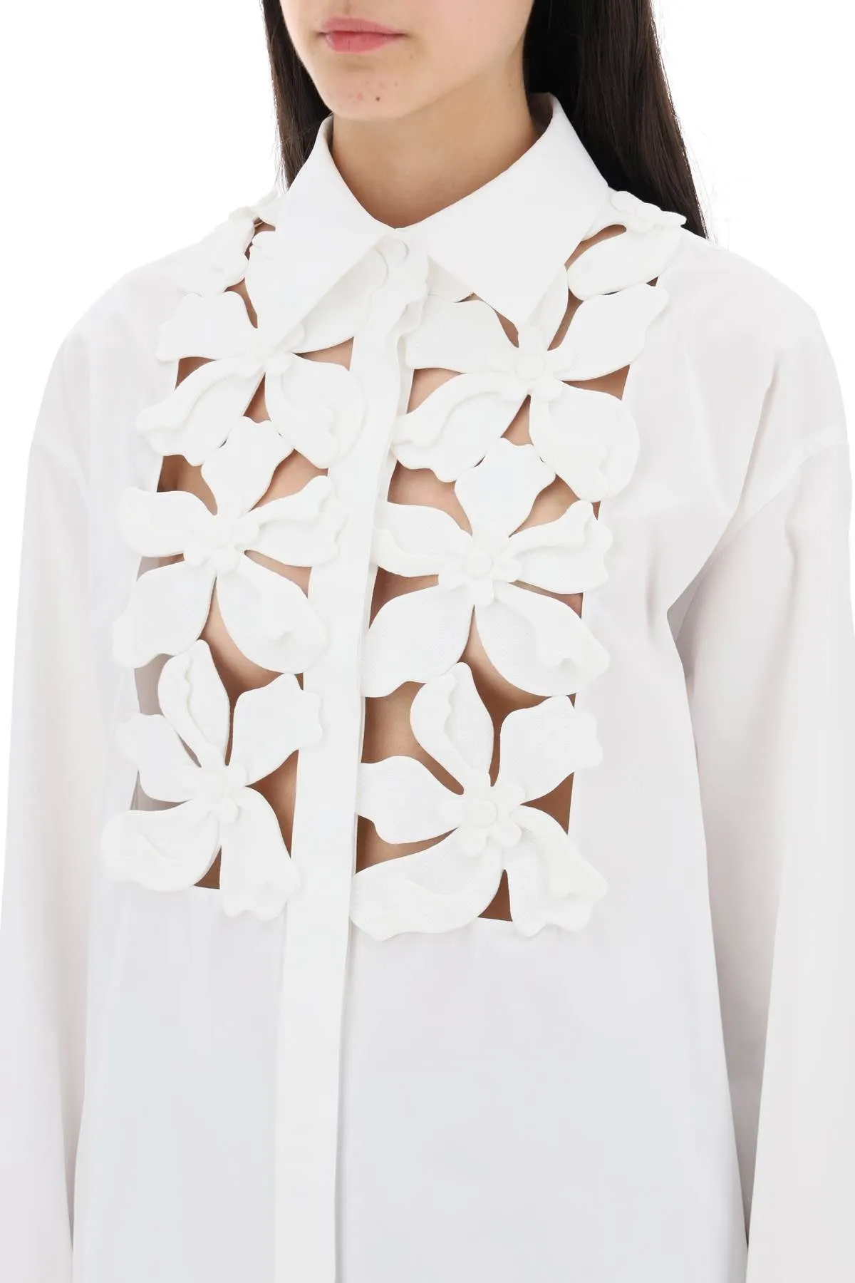 embroidered shirt in compact pop