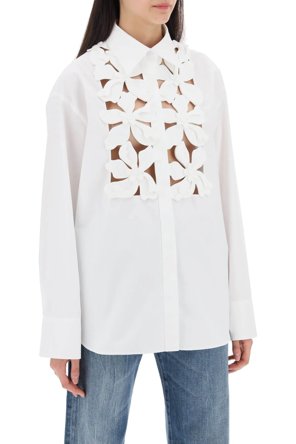 embroidered shirt in compact pop