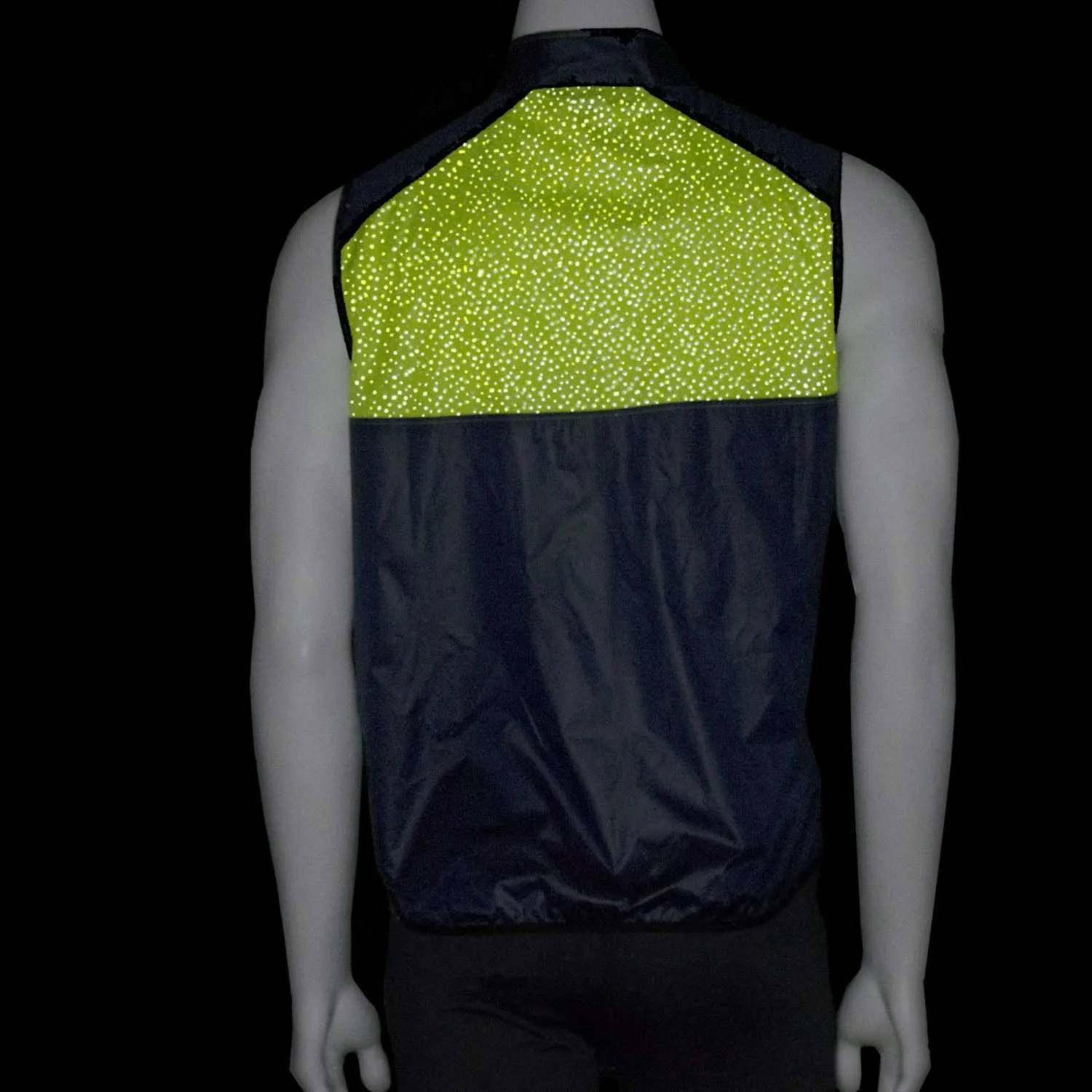 FINAL SALE: Venture Packable Men's Reflective Vest in Navy / Flo Lime