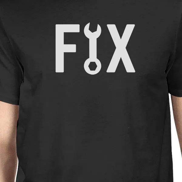 Fix And Break Black Funny Design Dad and Baby Boy Matching Outfits