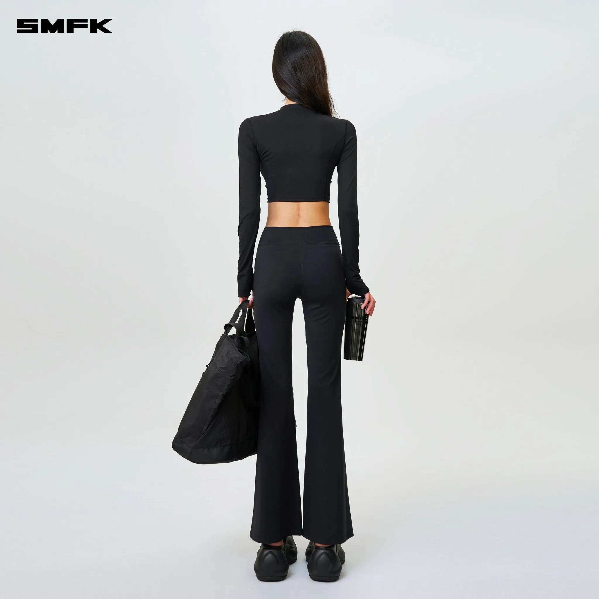 FUTURE Wave Body Shaping Sports Flared Pants Black