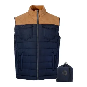 Hooey Men's Packable Navy Body & Tan Yoke Vest HV107NVTN