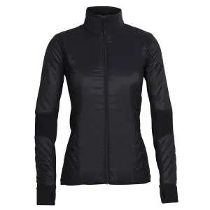 Icebreaker Women's Black MerinoLOFT Helix Long Sleeve Zip