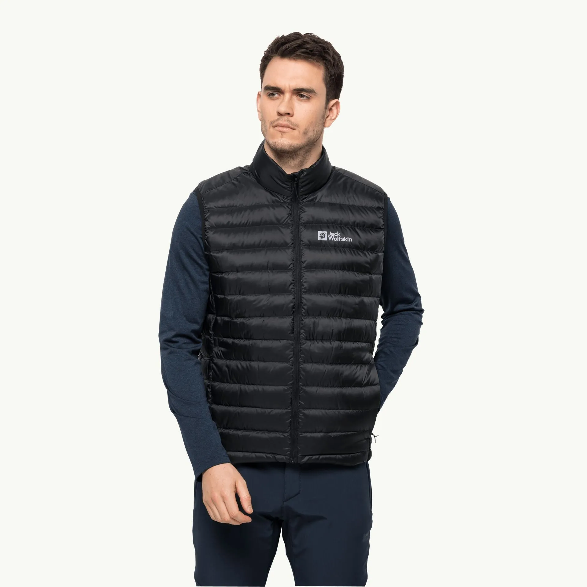 Jack Wolfskin Pack And Go Down Vest Mens Black.