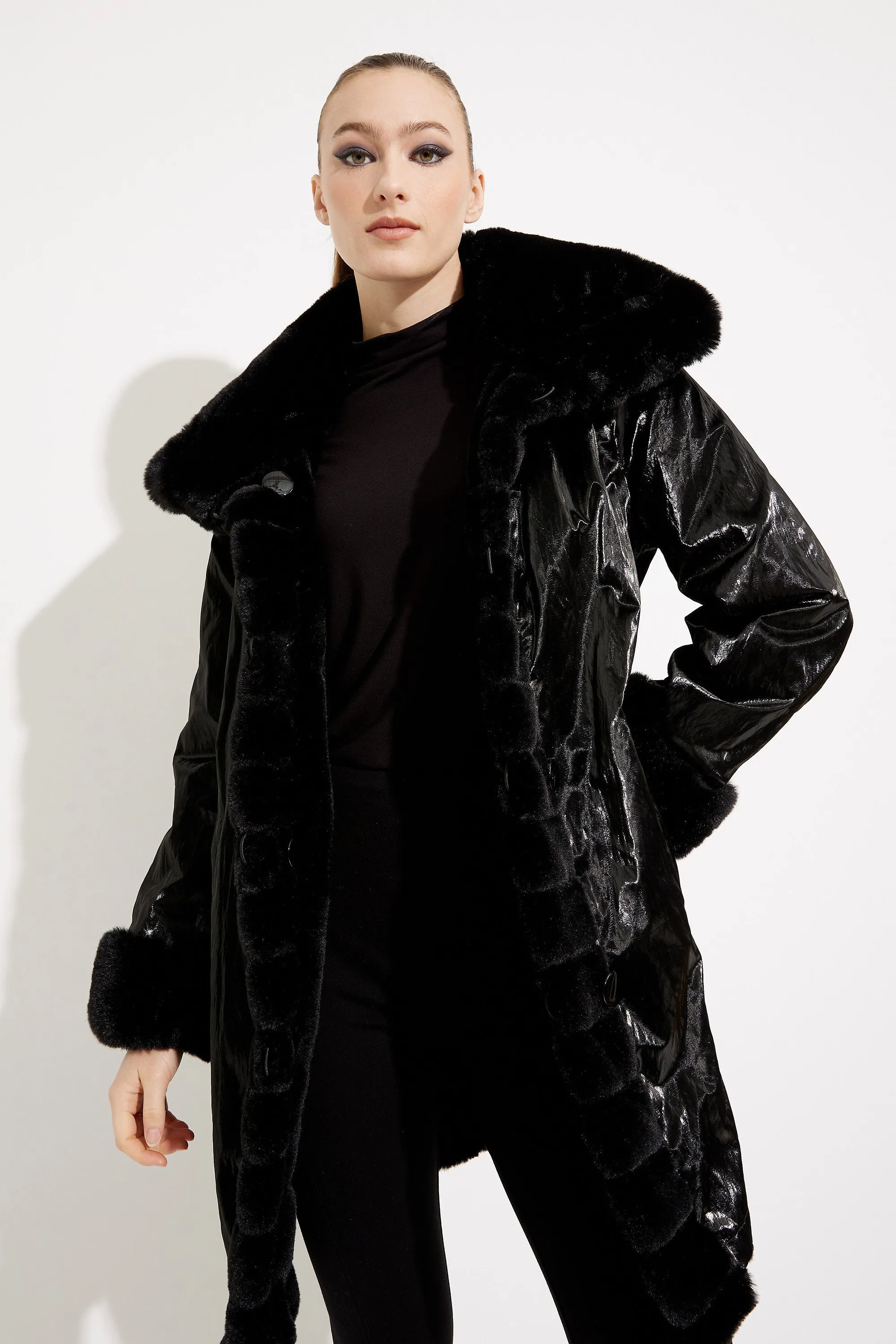 JOSEPH RIBKOFF COAT IN BLACK