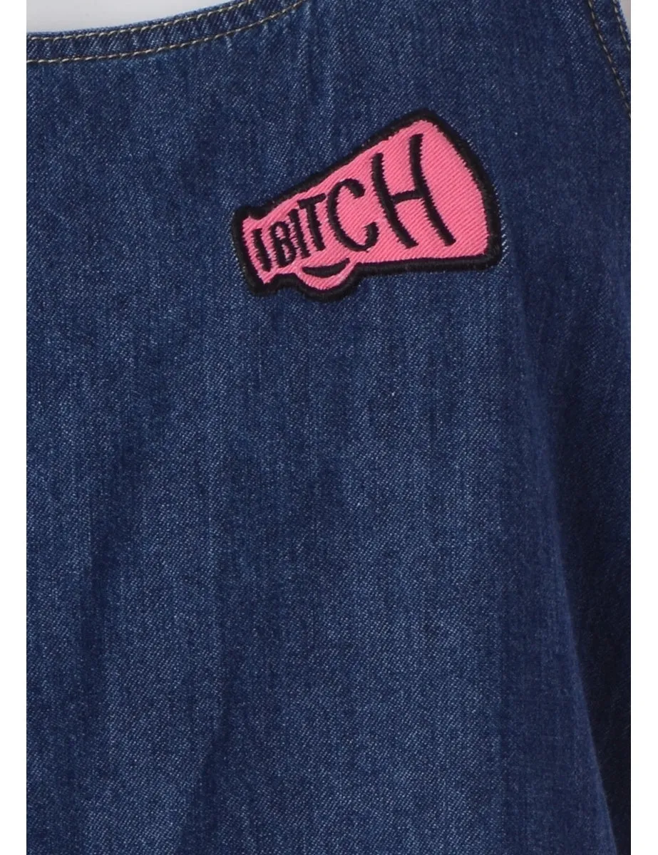 Label Stone Wash B*TCH Dress