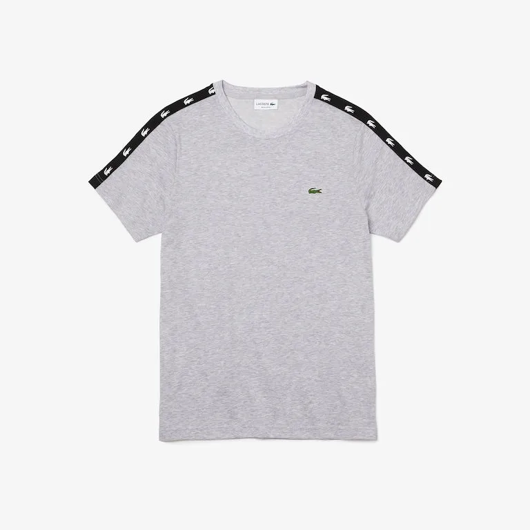 Lacoste Men's Crew Neck Crocodile Bands T-Shirt