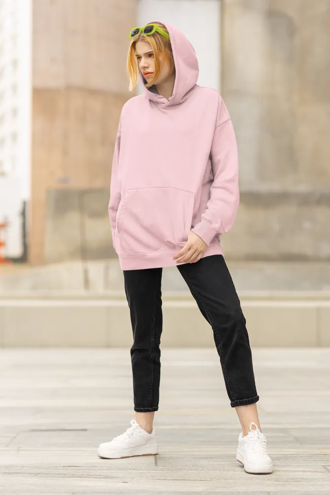 Light Pink Oversized Hoodie for women