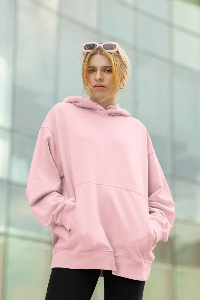 Light Pink Oversized Hoodie for women