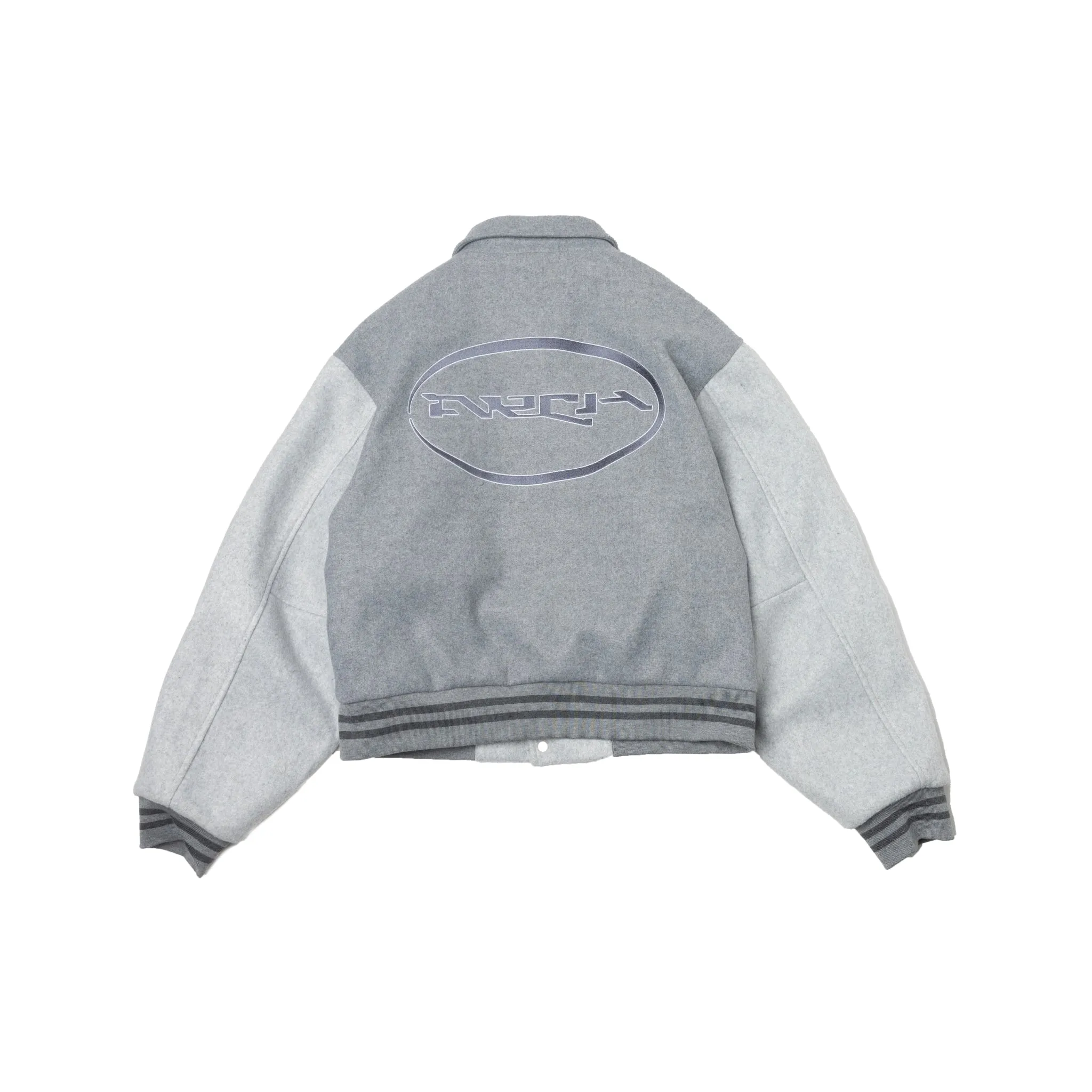 Logo Baseball Jacket Grey