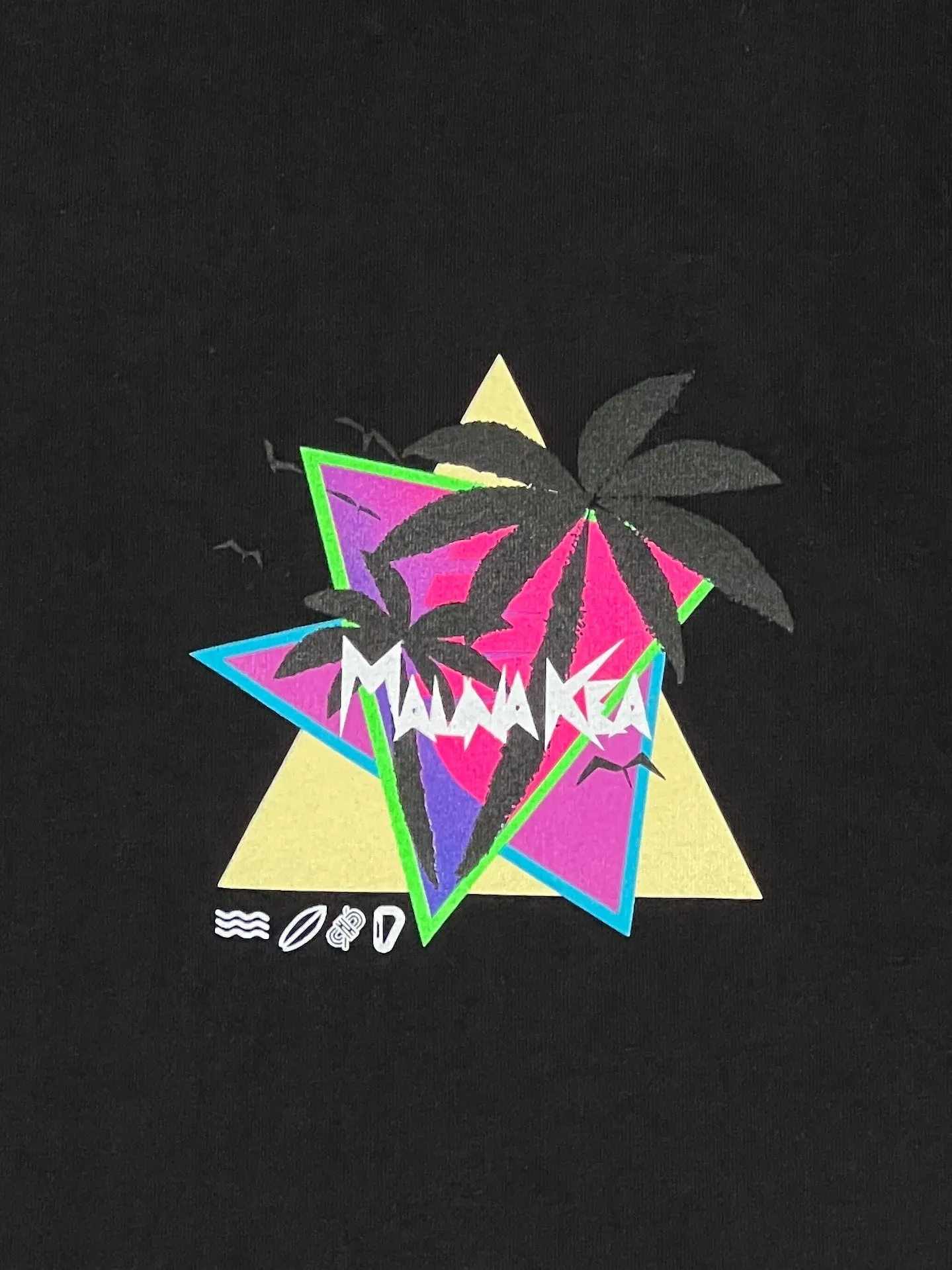 Mauna-Kea Mku100-P999 Sunset Palms Tee Blk