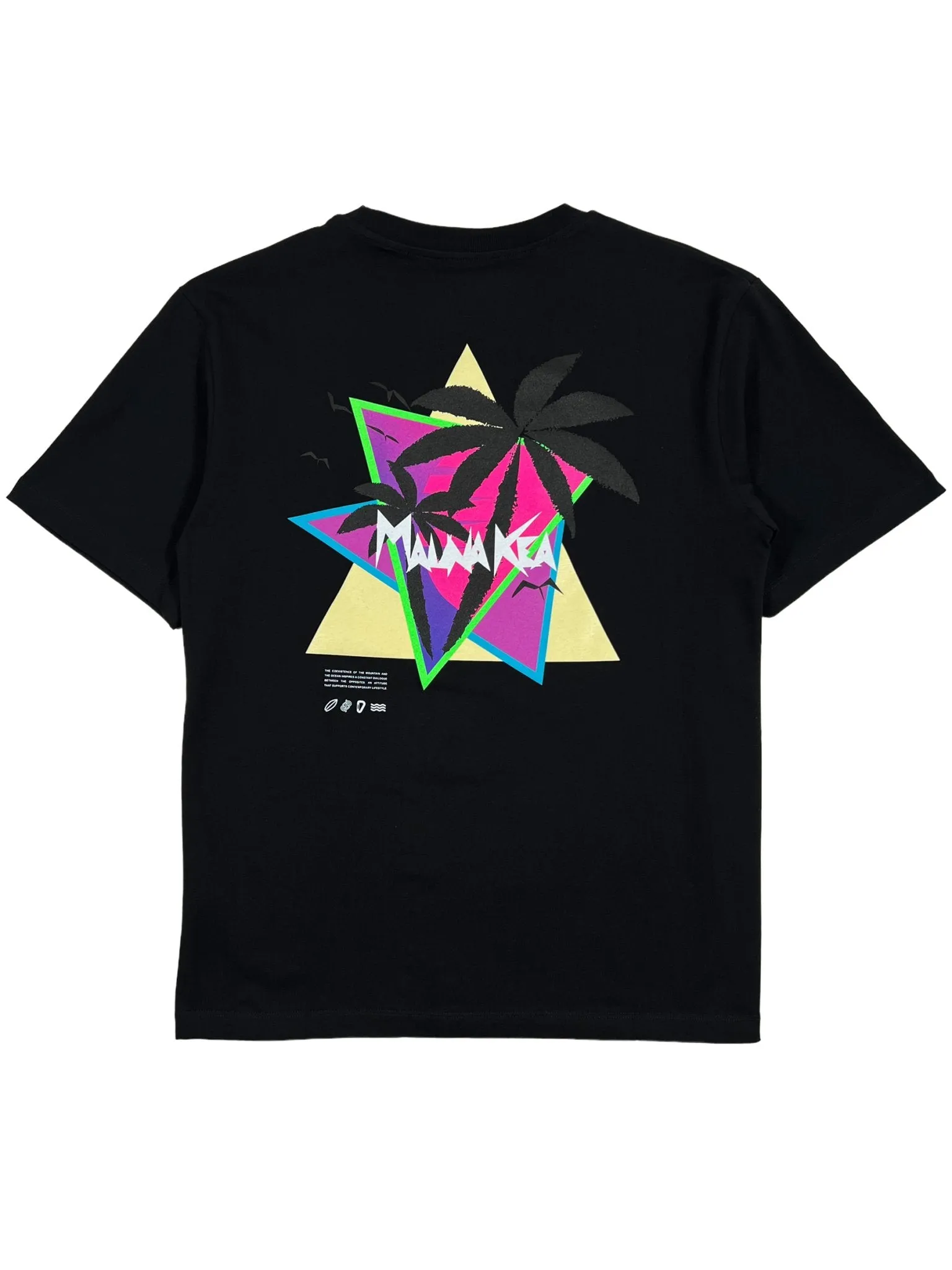 Mauna-Kea Mku100-P999 Sunset Palms Tee Blk