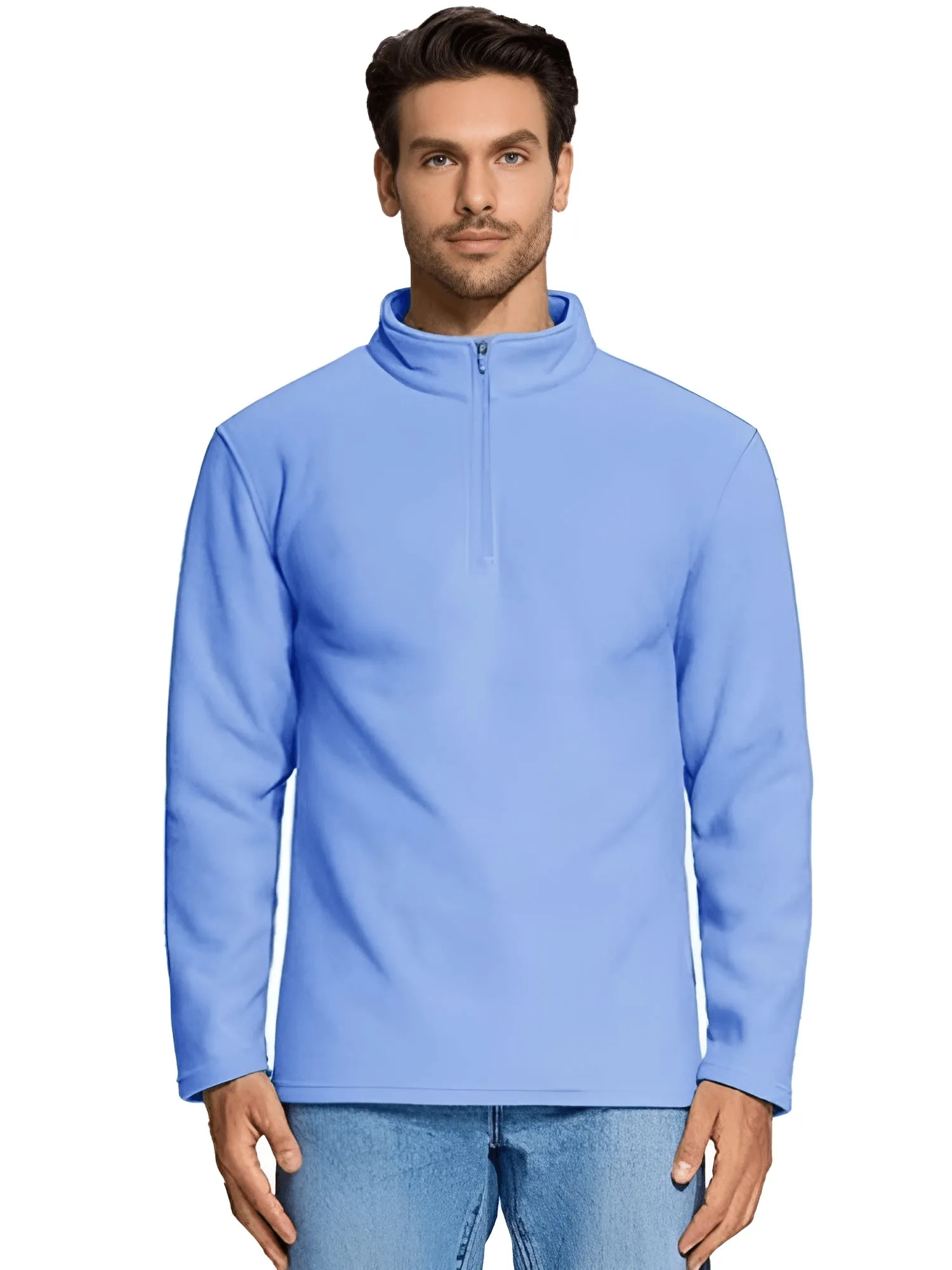 Men's Quarter Zip Pullovers Fleece Sweatshirts - In 16 Colors!