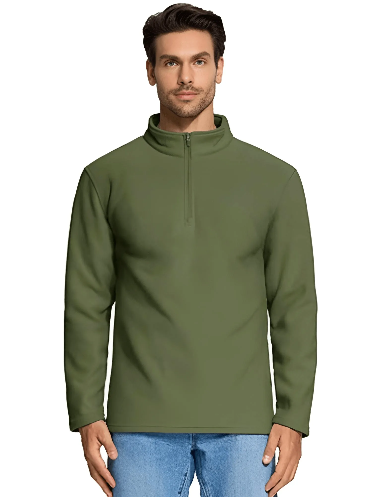 Men's Quarter Zip Pullovers Fleece Sweatshirts - In 16 Colors!