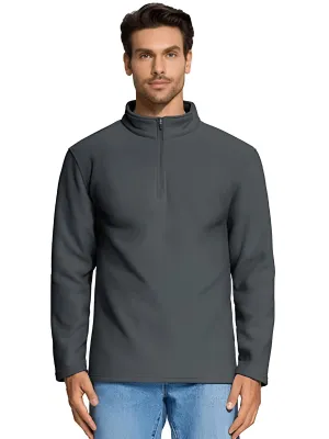 Men's Quarter Zip Pullovers Fleece Sweatshirts - In 16 Colors!