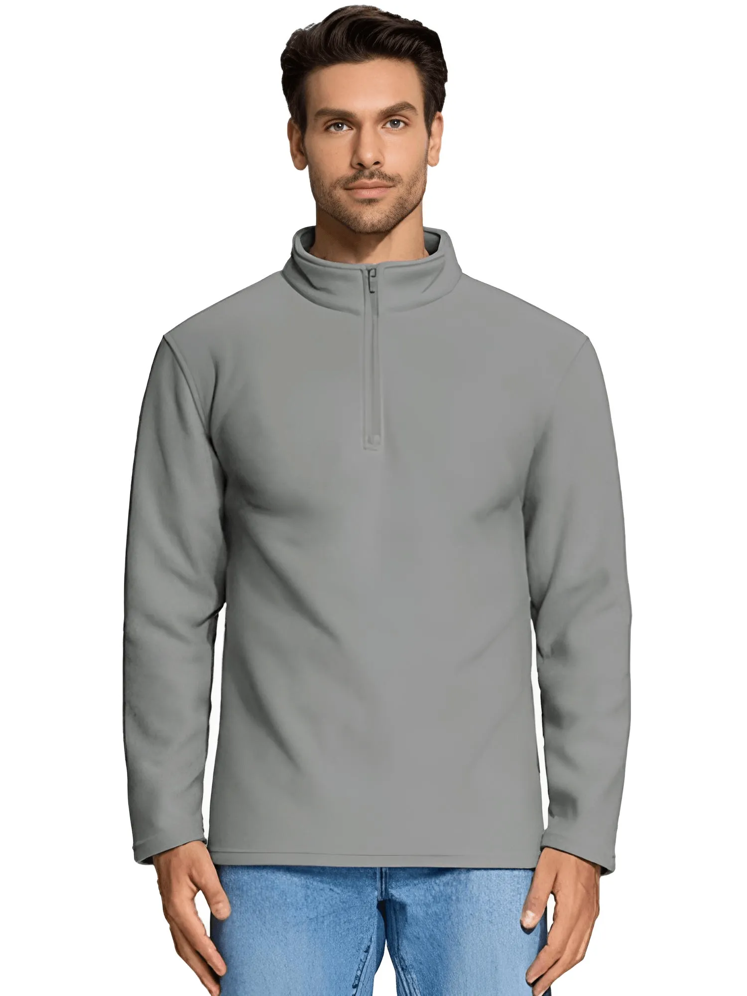 Men's Quarter Zip Pullovers Fleece Sweatshirts - In 16 Colors!