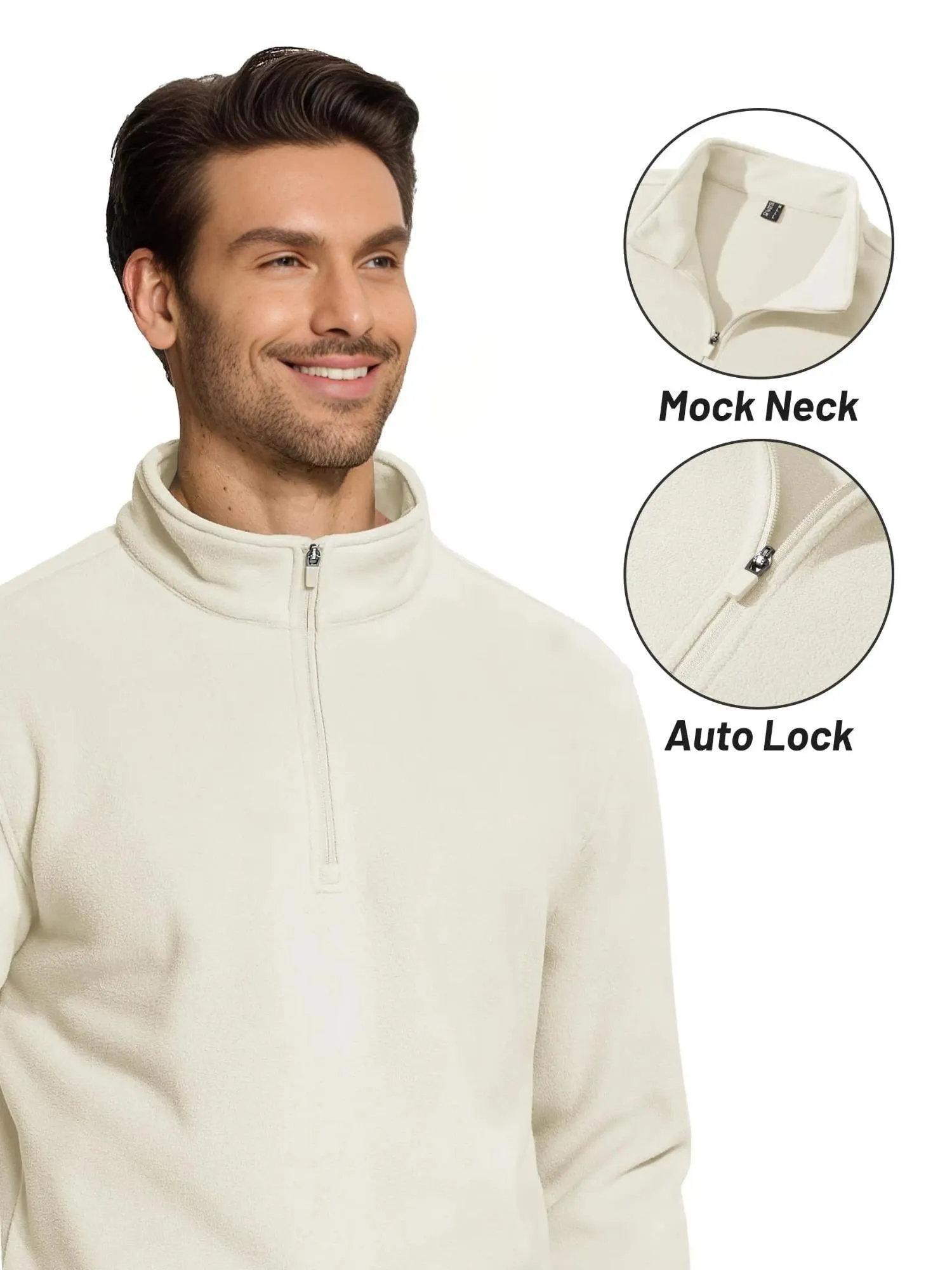 Men's Quarter Zip Pullovers Fleece Sweatshirts - In 16 Colors!