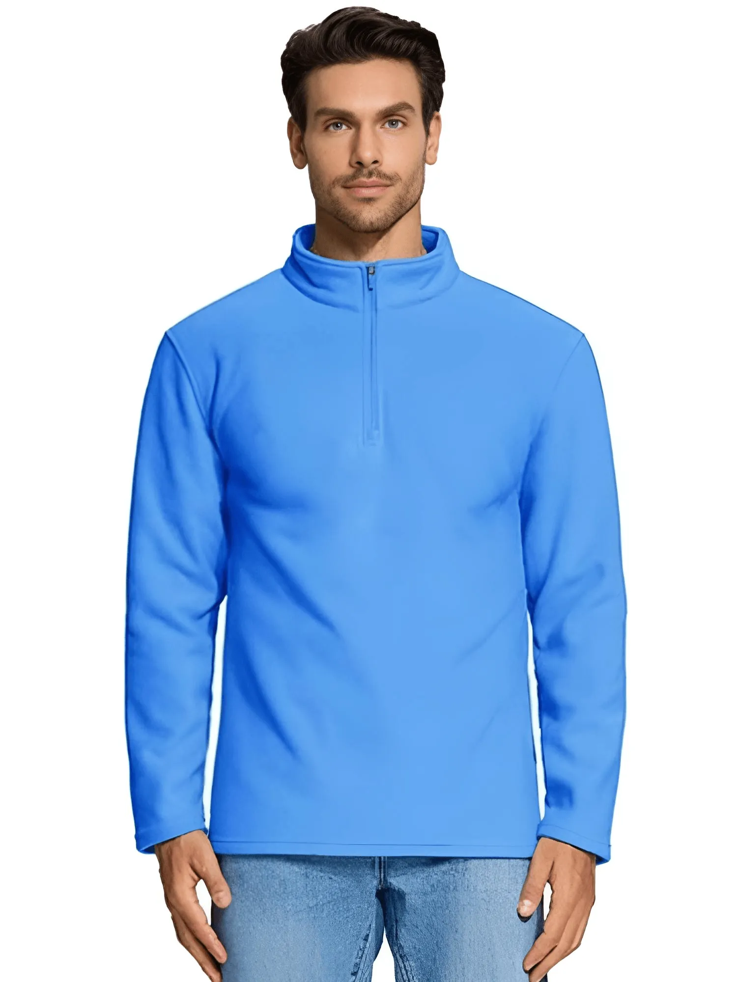 Men's Quarter Zip Pullovers Fleece Sweatshirts - In 16 Colors!