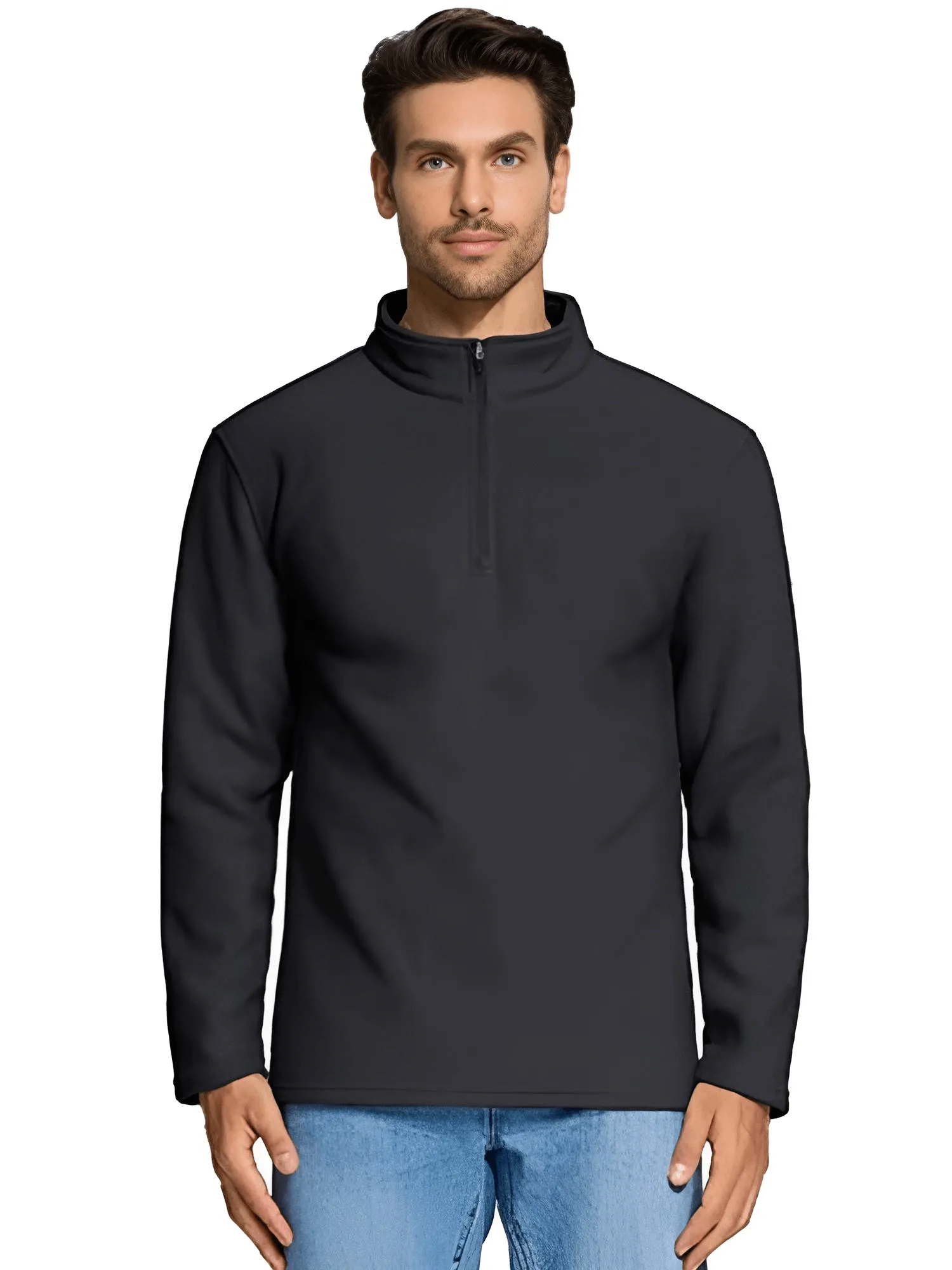 Men's Quarter Zip Pullovers Fleece Sweatshirts - In 16 Colors!