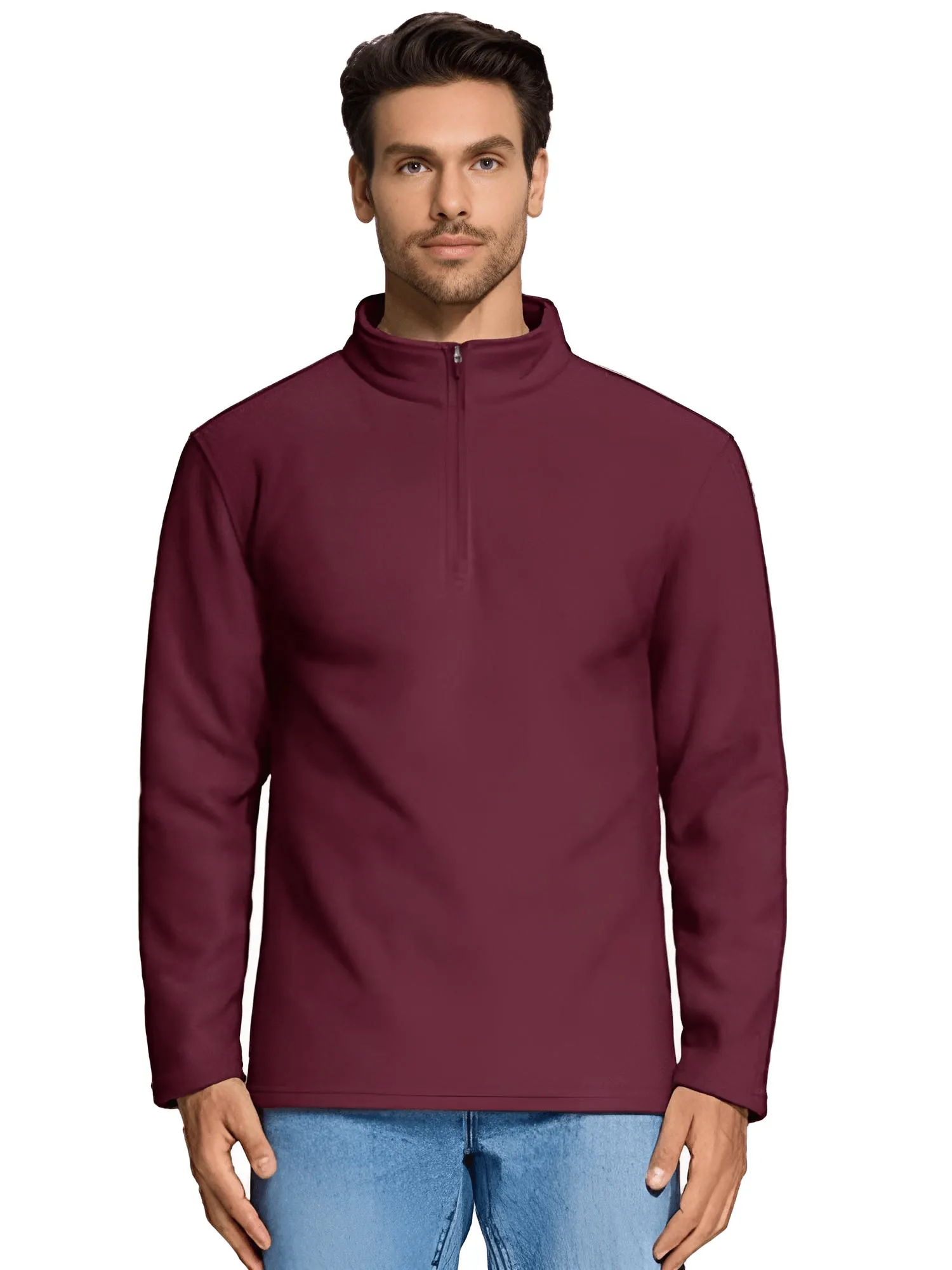 Men's Quarter Zip Pullovers Fleece Sweatshirts - In 16 Colors!