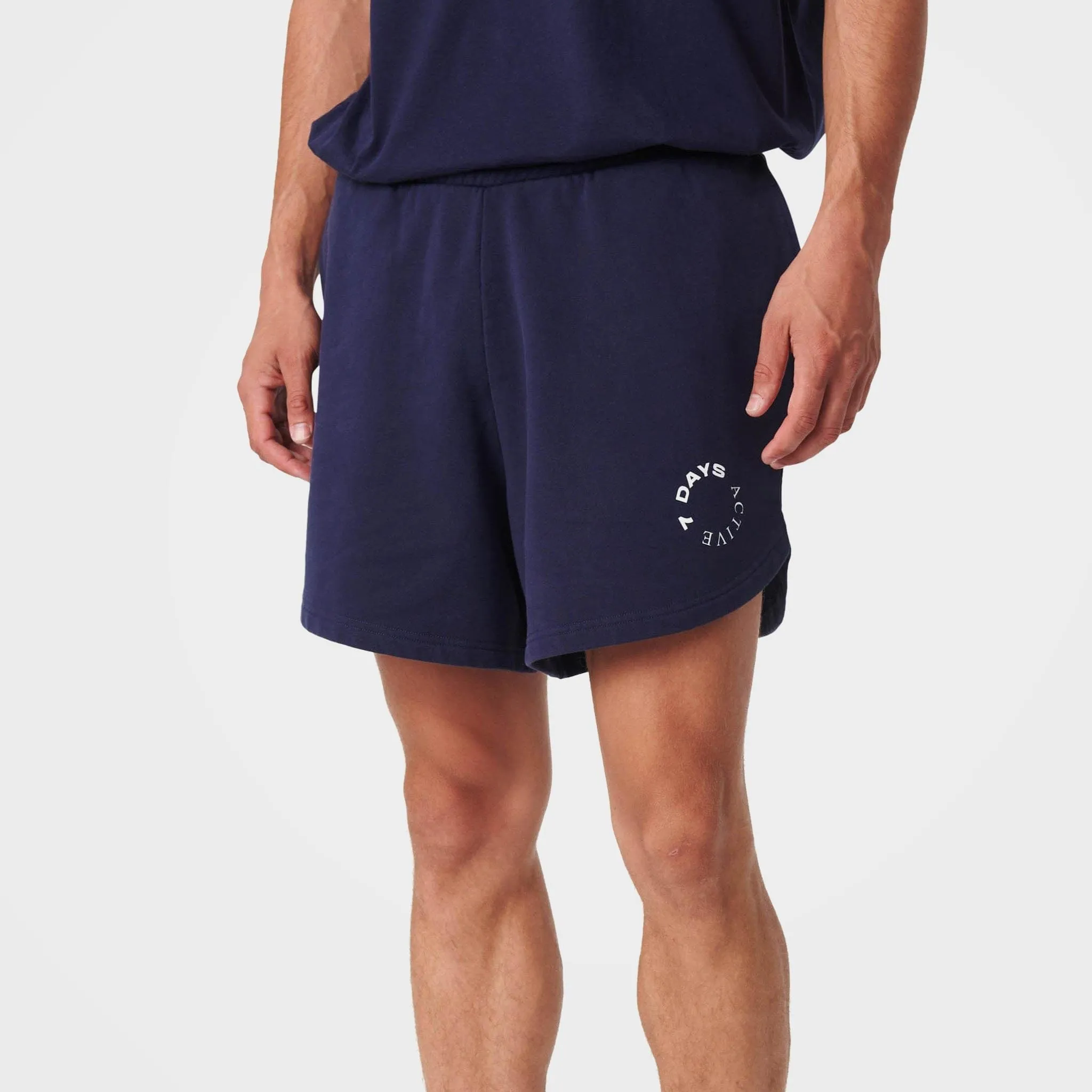 Navy Organic Cotton Sweat Shorts by 7Days Active