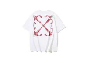 Off-White - Printed Red Logo 'Rec' White T-Shirt