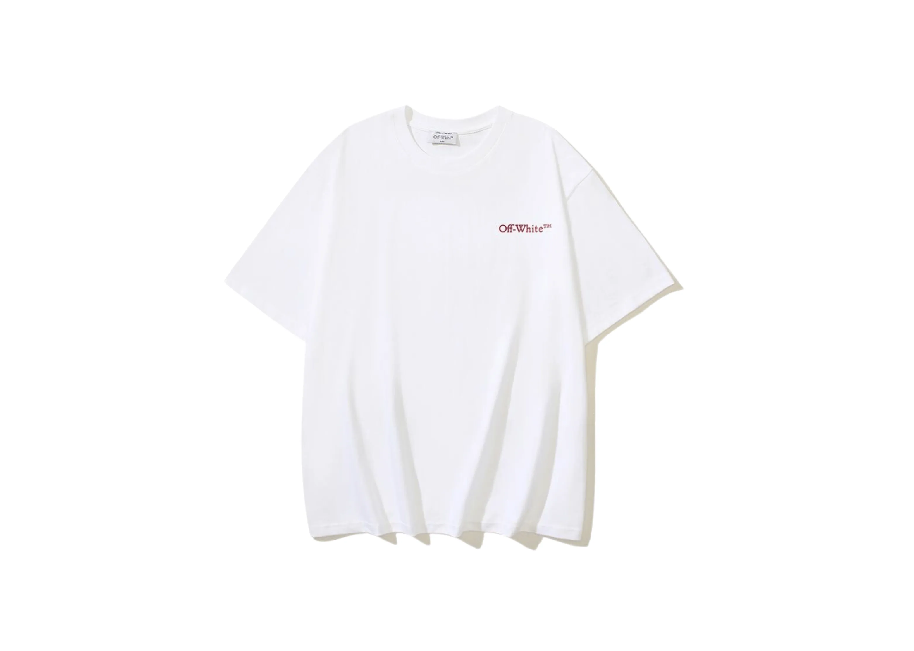 Off-White - Printed Red Logo 'Rec' White T-Shirt