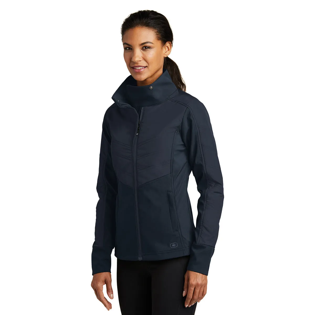 OGIO Women's Propel Navy Brink Soft Shell