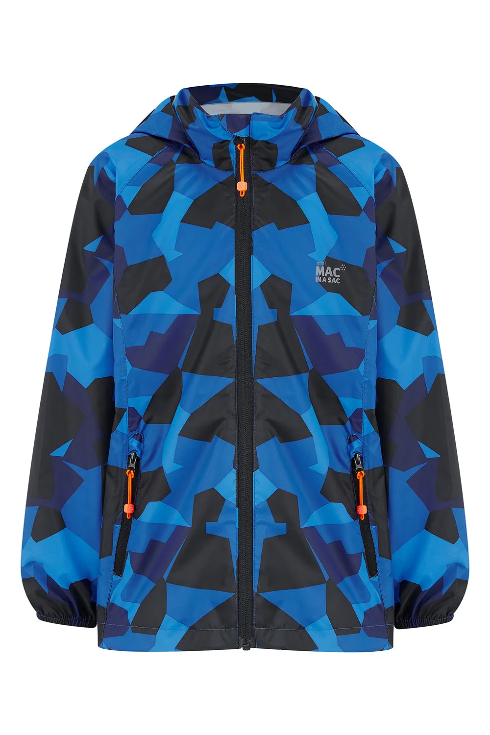 Origin Mini Packable Waterproof Kids Jacket - Blue Camo